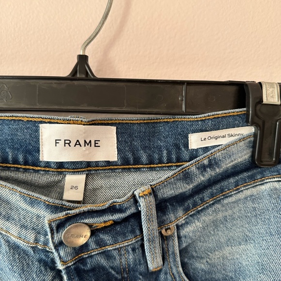 Frame Le Original Skinny Asymmetrical Pocket Jeans Size 26 - Picture 4 of 13